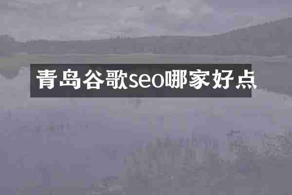 青岛谷歌seo哪家好点