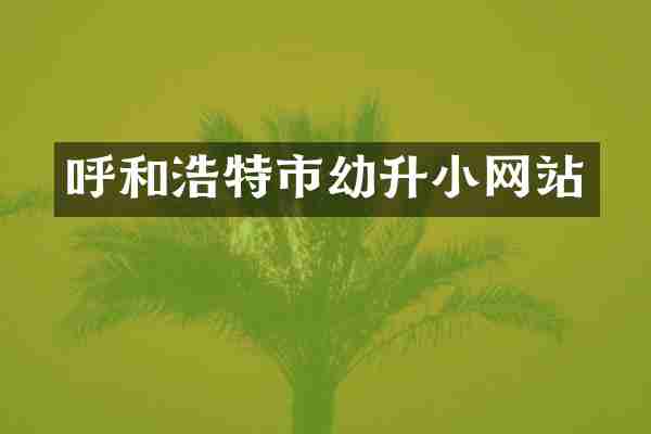 呼和浩特市幼升小网站