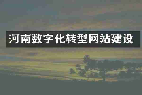 河南数字化转型网站建设