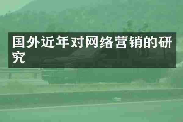 国外近年对网络营销的研究