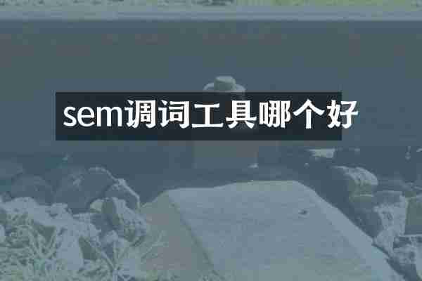 sem调词工具哪个好