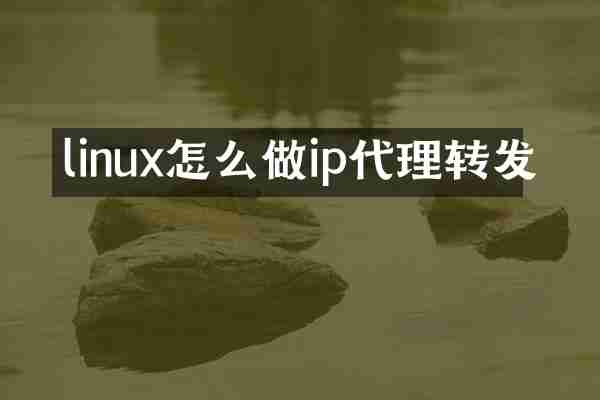 linux怎么做ip代理转发