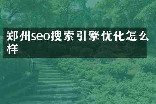 郑州seo搜索引擎优化怎么样