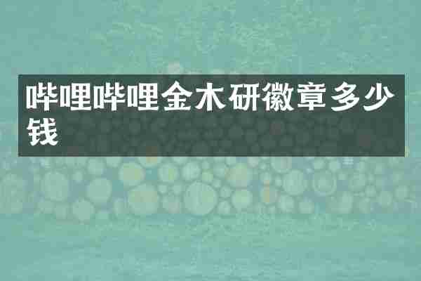 哔哩哔哩金木研徽章多少钱