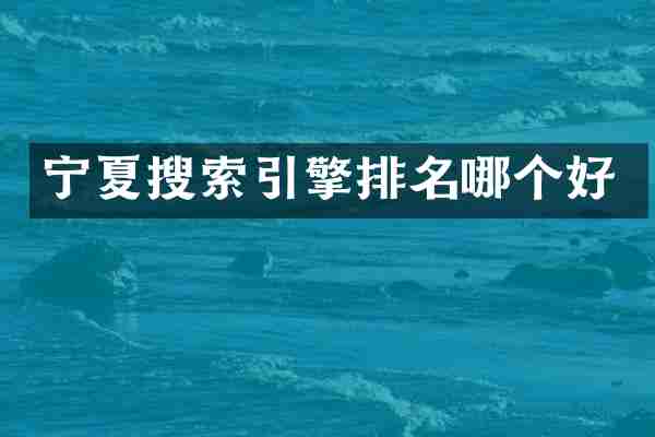 宁夏搜索引擎排名哪个好