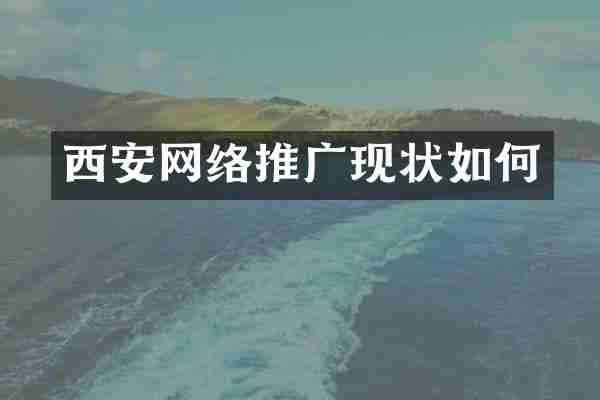 西安网络推广现状如何
