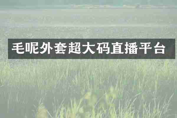 毛呢外套超大码直播平台