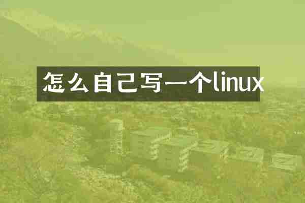 怎么自己写一个linux