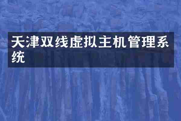 天津双线虚拟主机管理系统