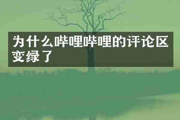 为什么哔哩哔哩的评论区变绿了