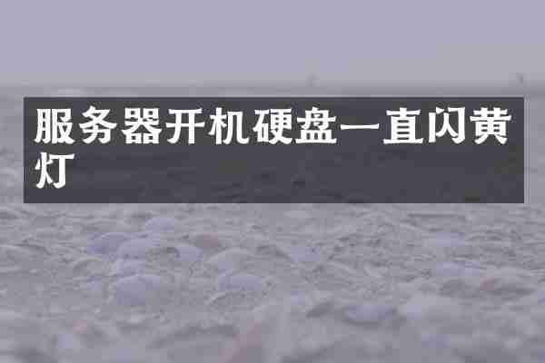 服务器开机硬盘一直闪黄灯