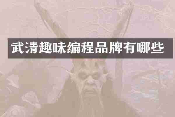 武清趣味编程品牌有哪些