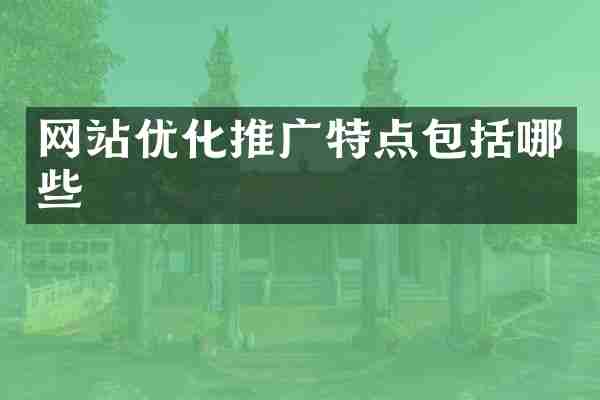 网站优化推广特点包括哪些