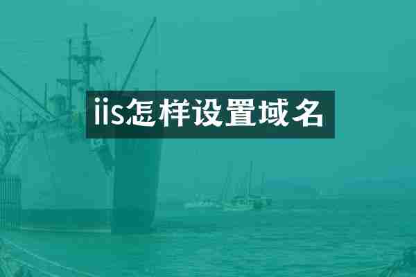iis怎样设置域名