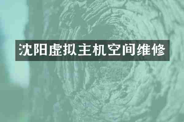 沈阳虚拟主机空间维修