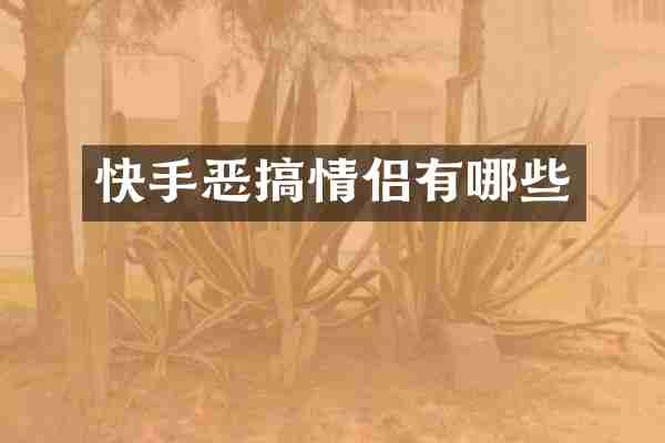 快手恶搞情侣有哪些