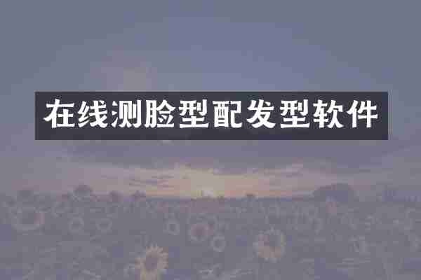 在线测脸型配发型软件