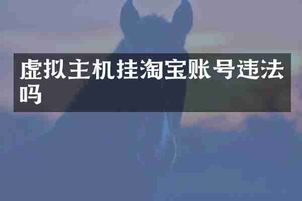 虚拟主机挂淘宝账号违法吗