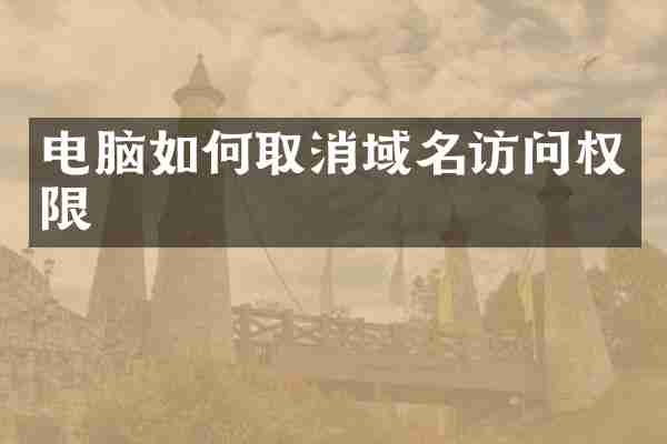 电脑如何取消域名访问权限