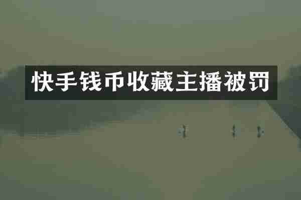 快手钱币收藏主播被罚