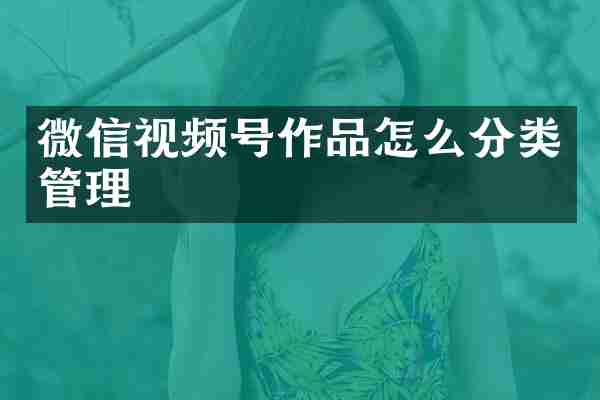微信视频号作品怎么分类管理