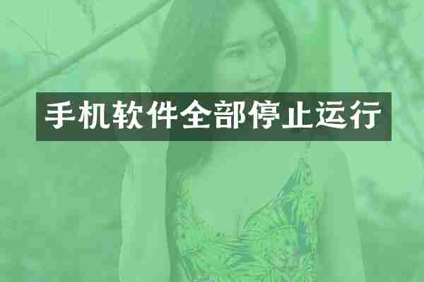 手机软件全部停止运行