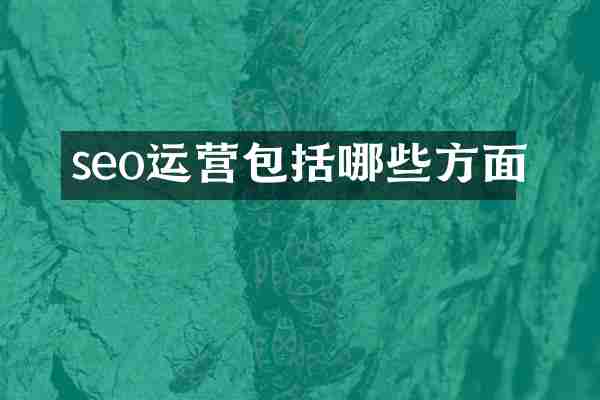 seo运营包括哪些方面