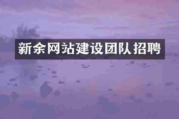 新余网站建设团队招聘