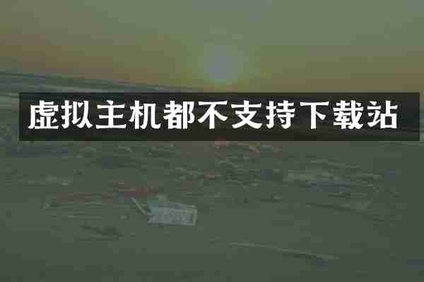虚拟主机都不支持下载站