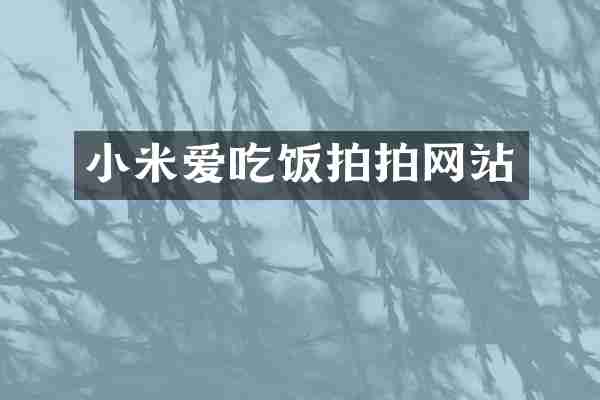 小米爱吃饭拍拍网站