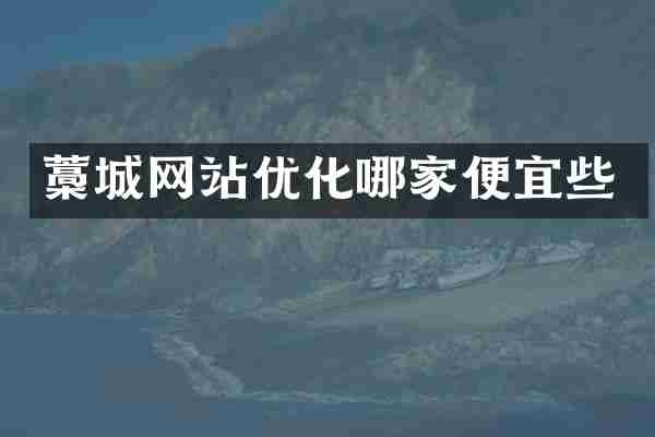 藁城网站优化哪家便宜些