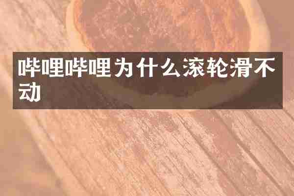 哔哩哔哩为什么滚轮滑不动