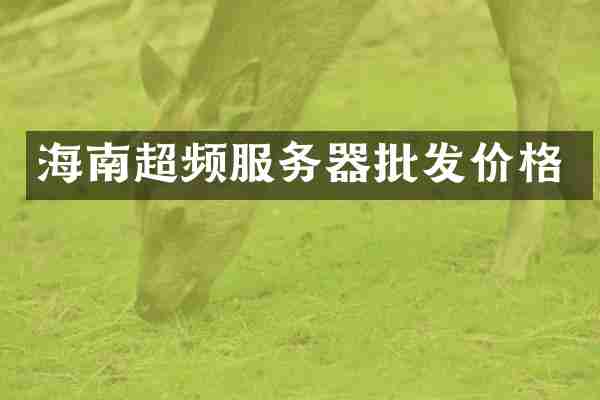 海南超频服务器批发价格