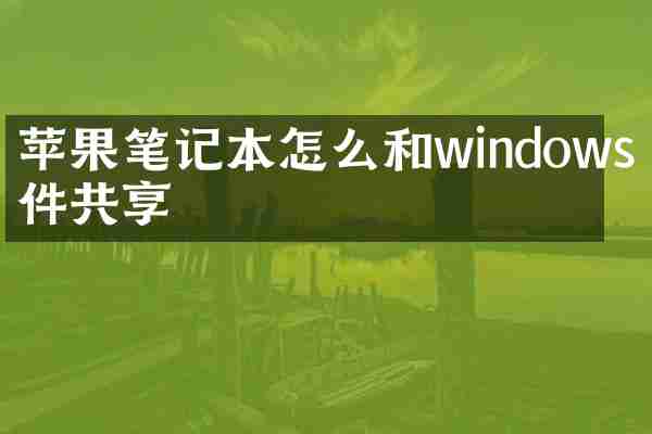 苹果笔记本怎么和windows文件共享