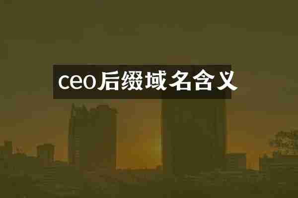 ceo后缀域名含义