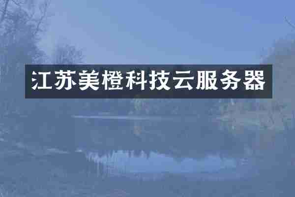 江苏美橙科技云服务器