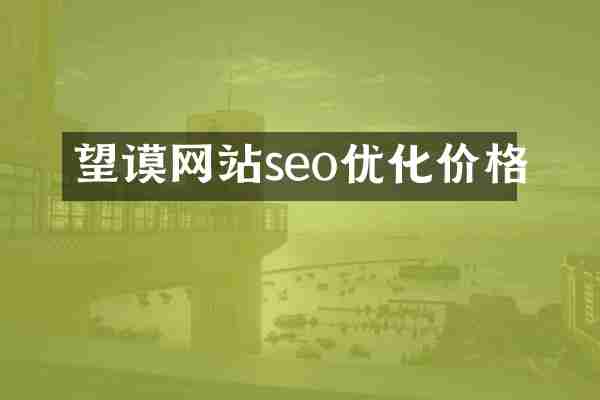 望谟网站seo优化价格