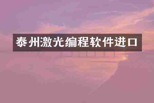 泰州激光编程软件进口