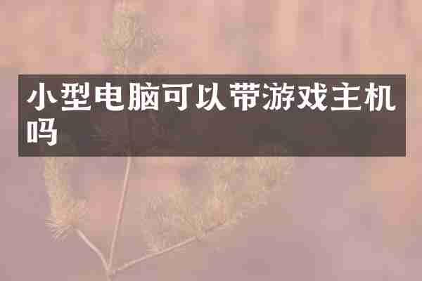 小型电脑可以带游戏主机吗