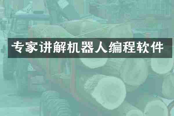 专家讲解机器人编程软件