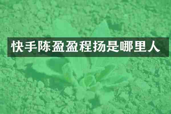快手陈盈盈程扬是哪里人