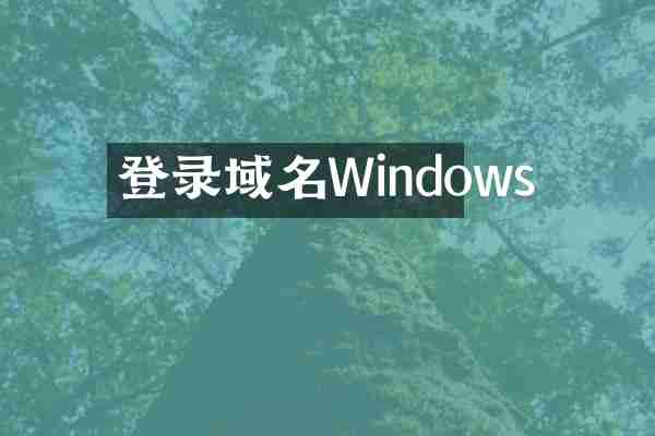 登录域名Windows