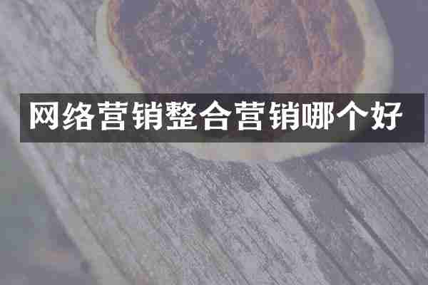 网络营销整合营销哪个好