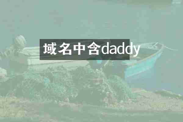 域名中含daddy