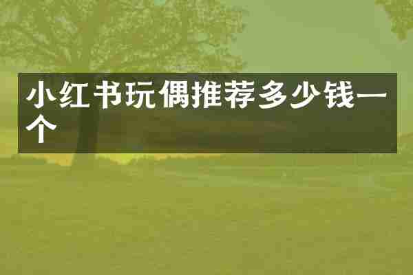 小红书玩偶推荐多少钱一个