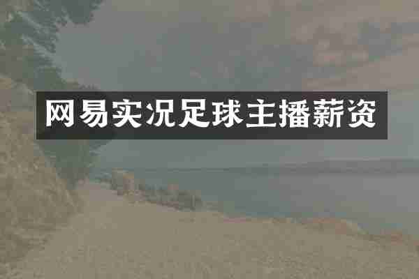 网易实况足球主播薪资