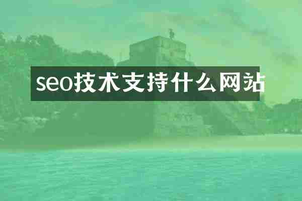 seo技术支持什么网站
