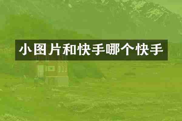 小图片和快手哪个快手