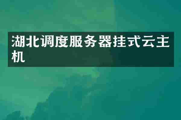 湖北调度服务器挂式云主机