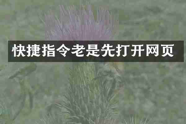 快捷指令老是先打开网页